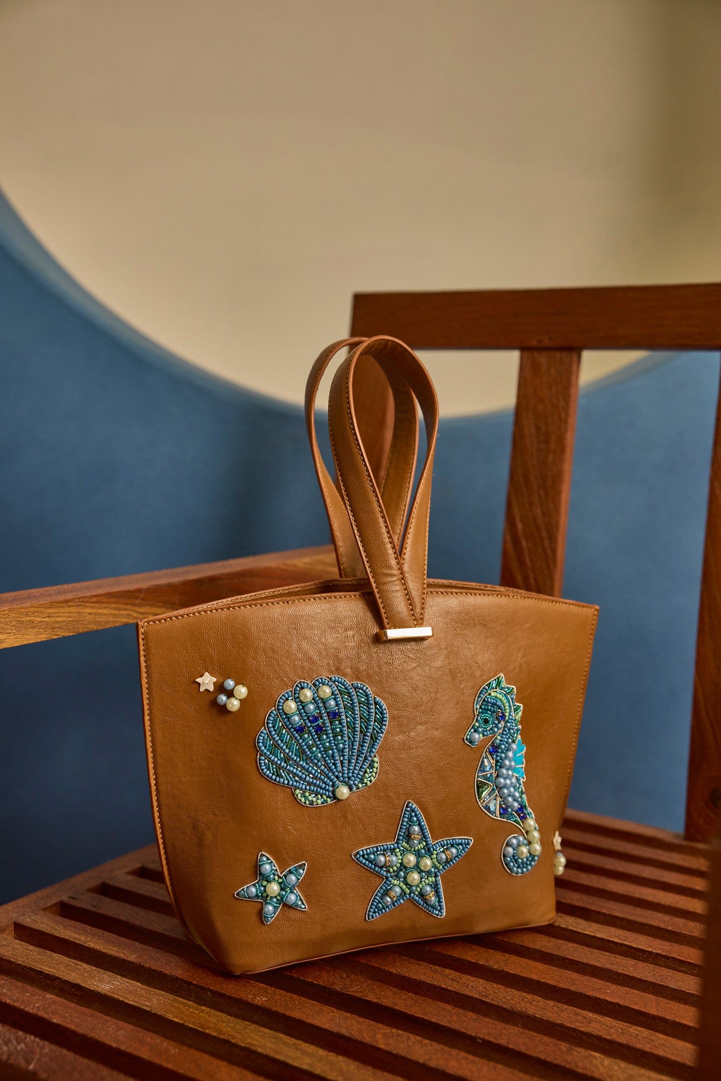 OCEAN ELEGANCE TAN BAG