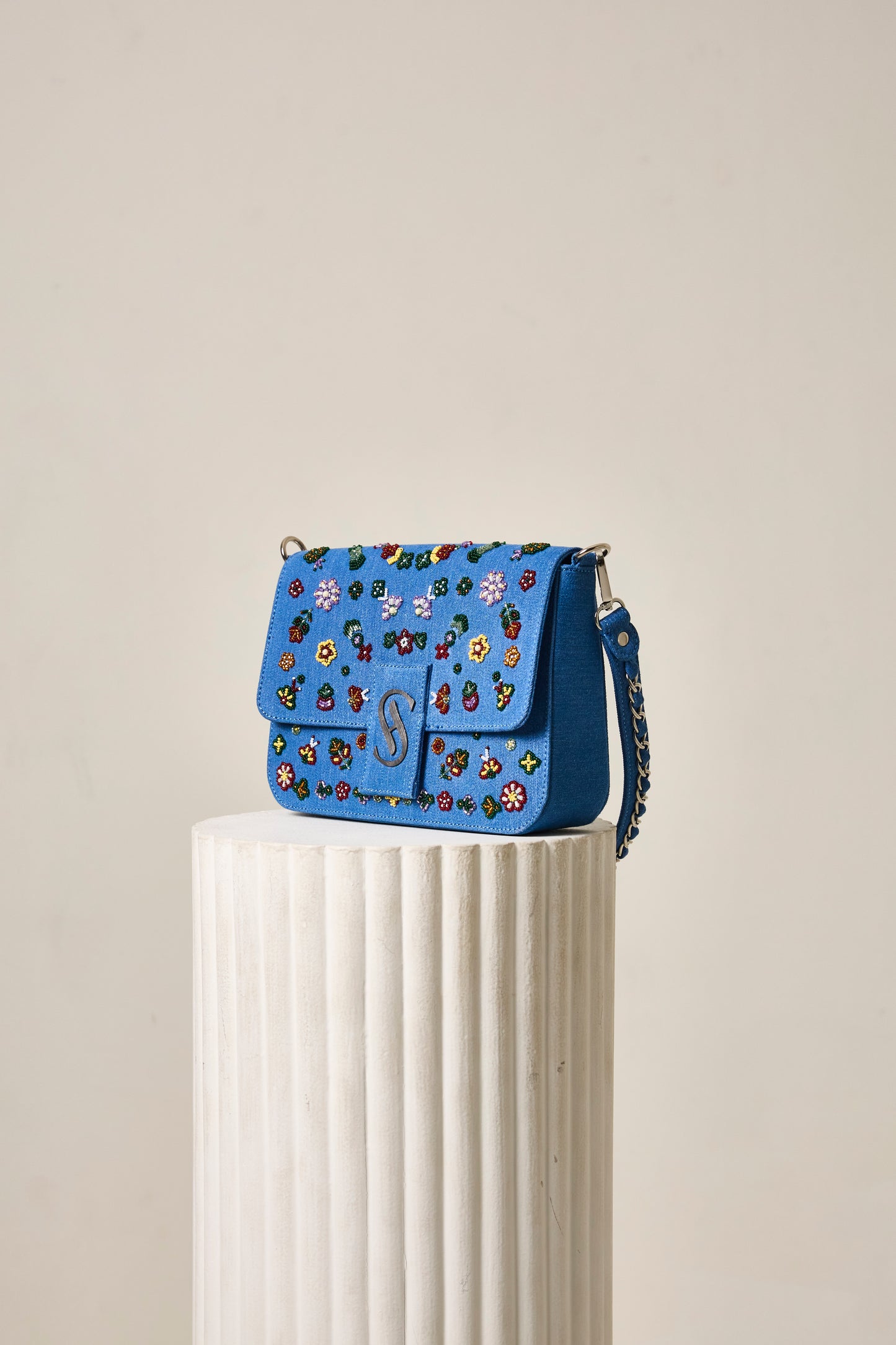 DENIM BLOSSOM BAG