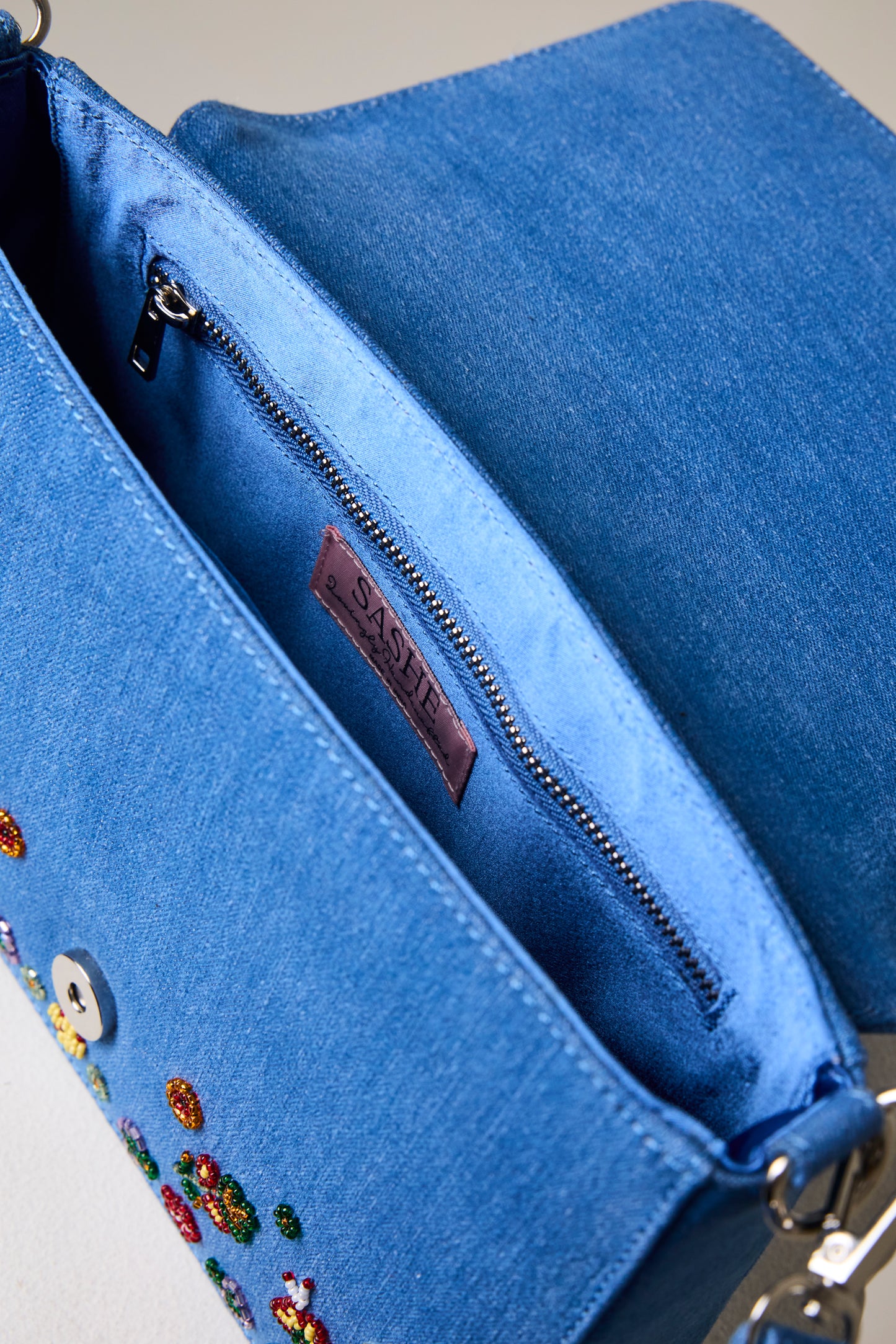 DENIM BLOSSOM BAG