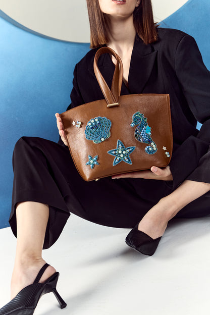 OCEAN ELEGANCE TAN BAG