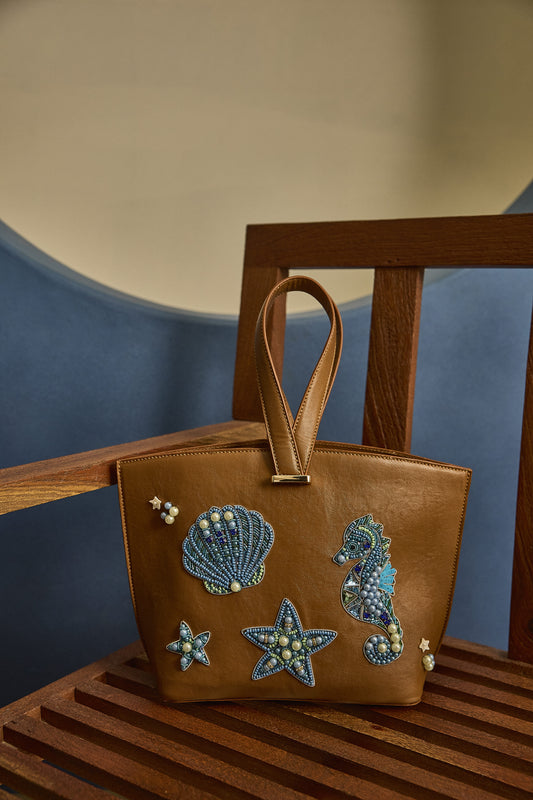 OCEAN ELEGANCE TAN BAG