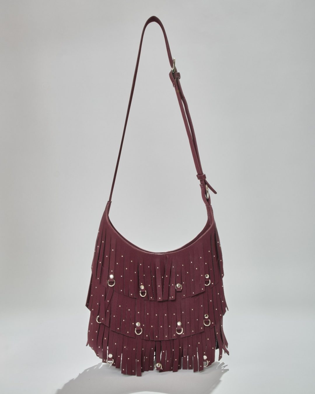 Fringe Maroon Bag - Image 3