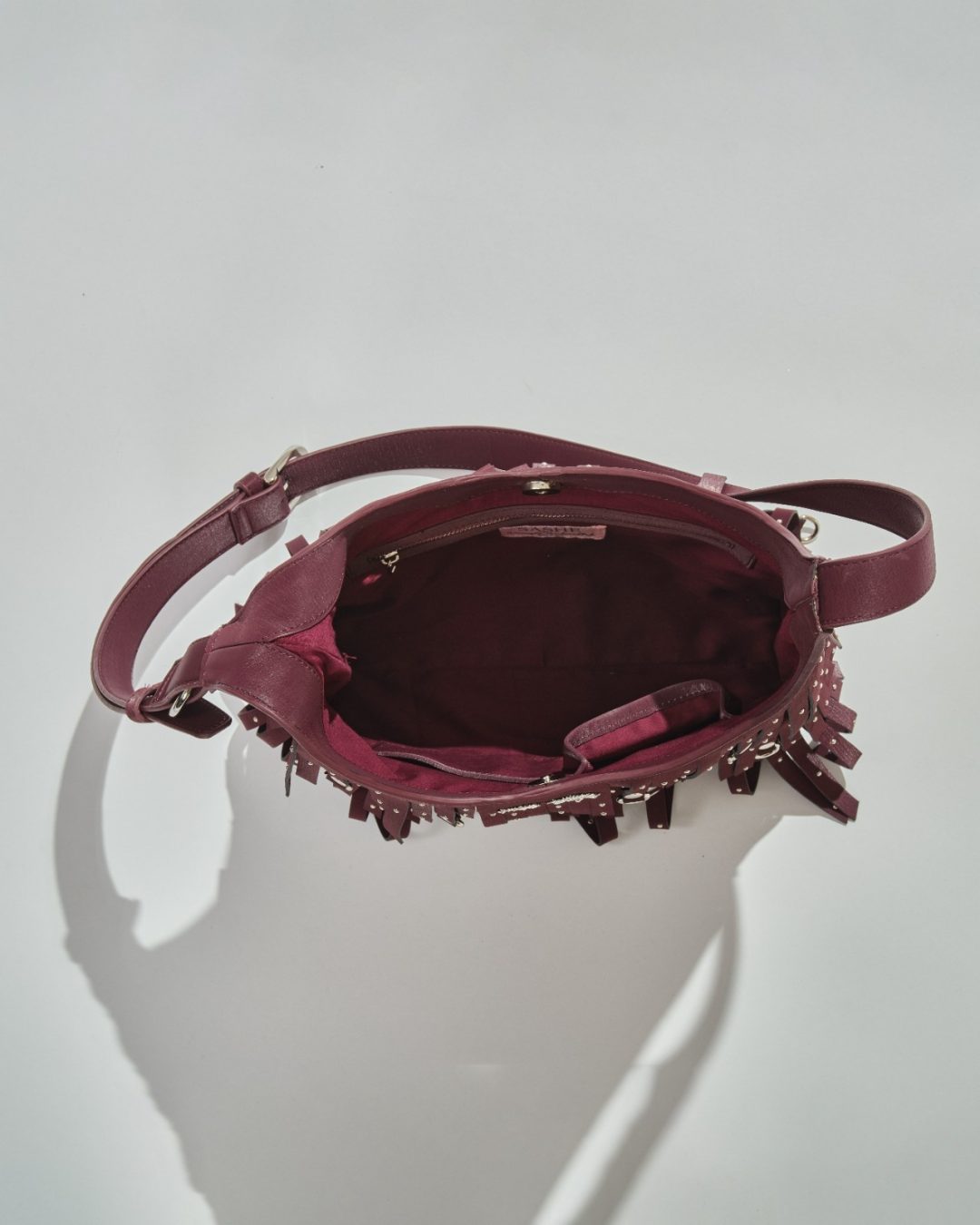 Fringe Maroon Bag - Image 5